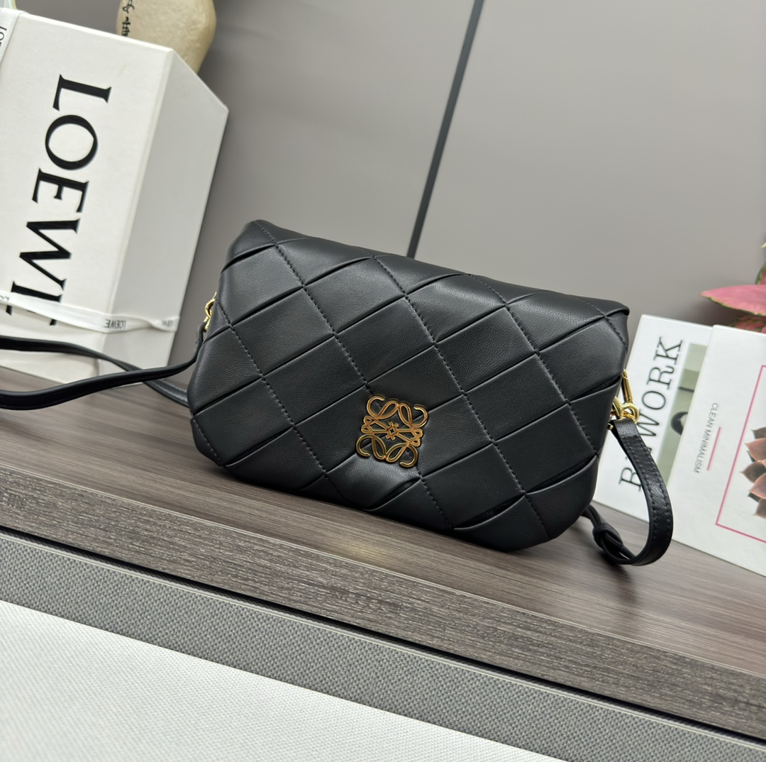 L0ew* puffer goya bag-20*6*13cm