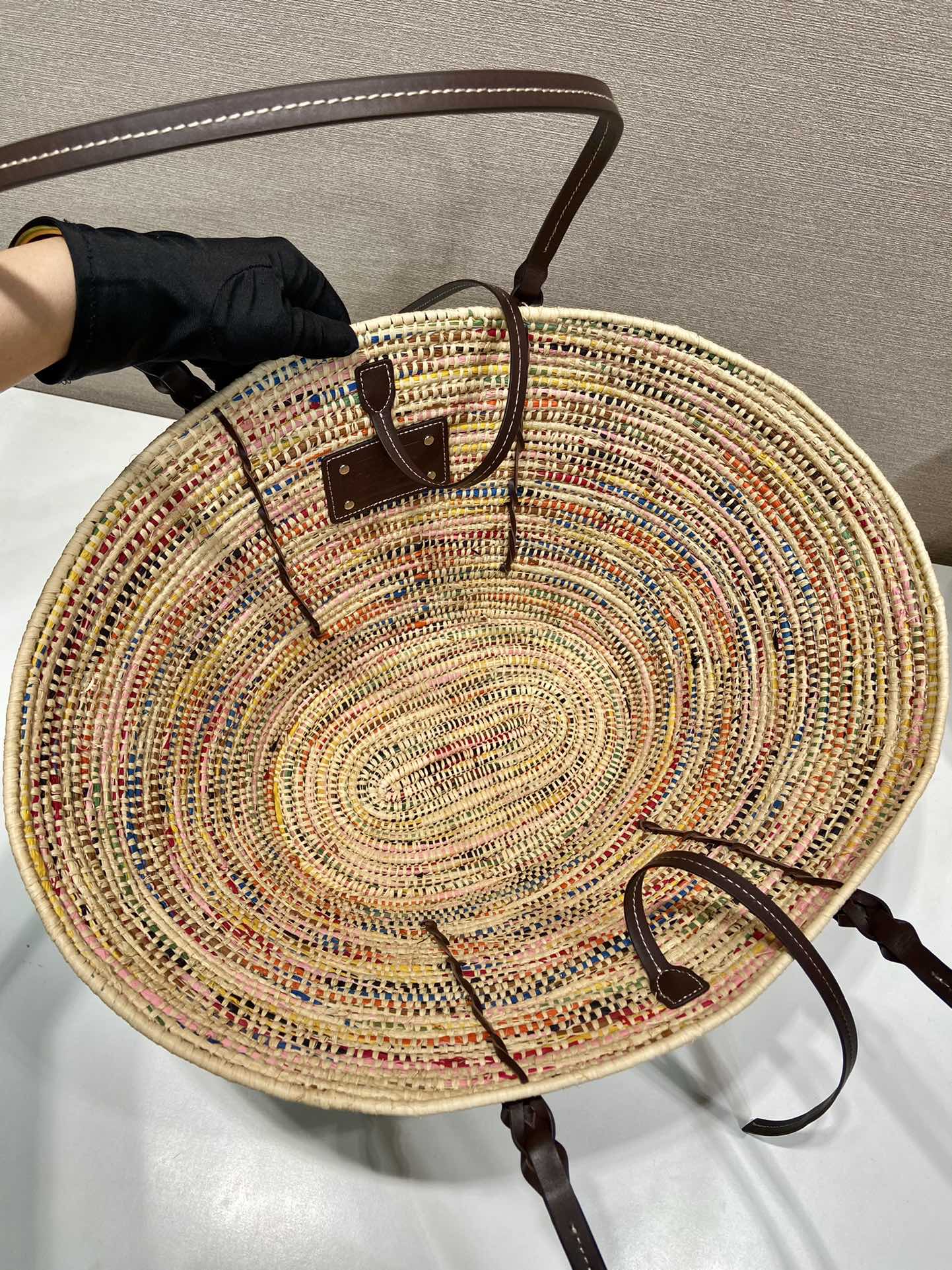 Pra*a 1bg312 basket bag-24*24*17cm