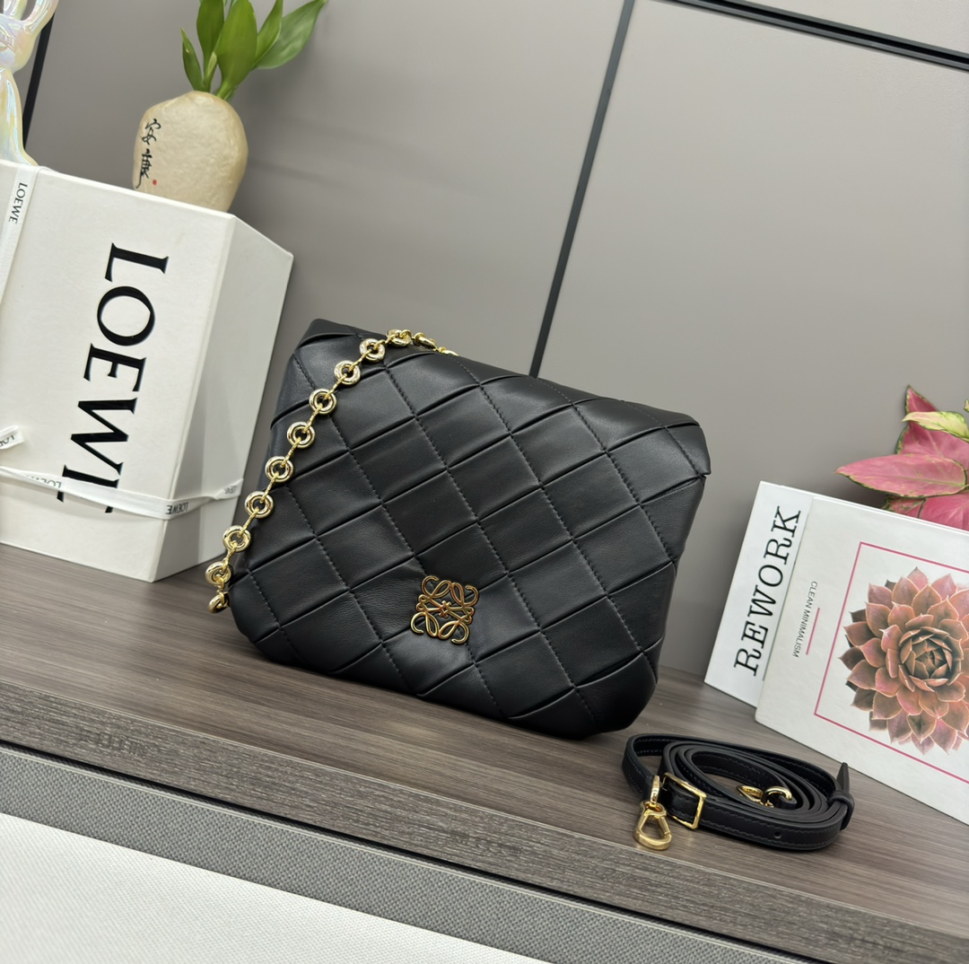 L0ew* puffer goya bag-23*9*17cm
