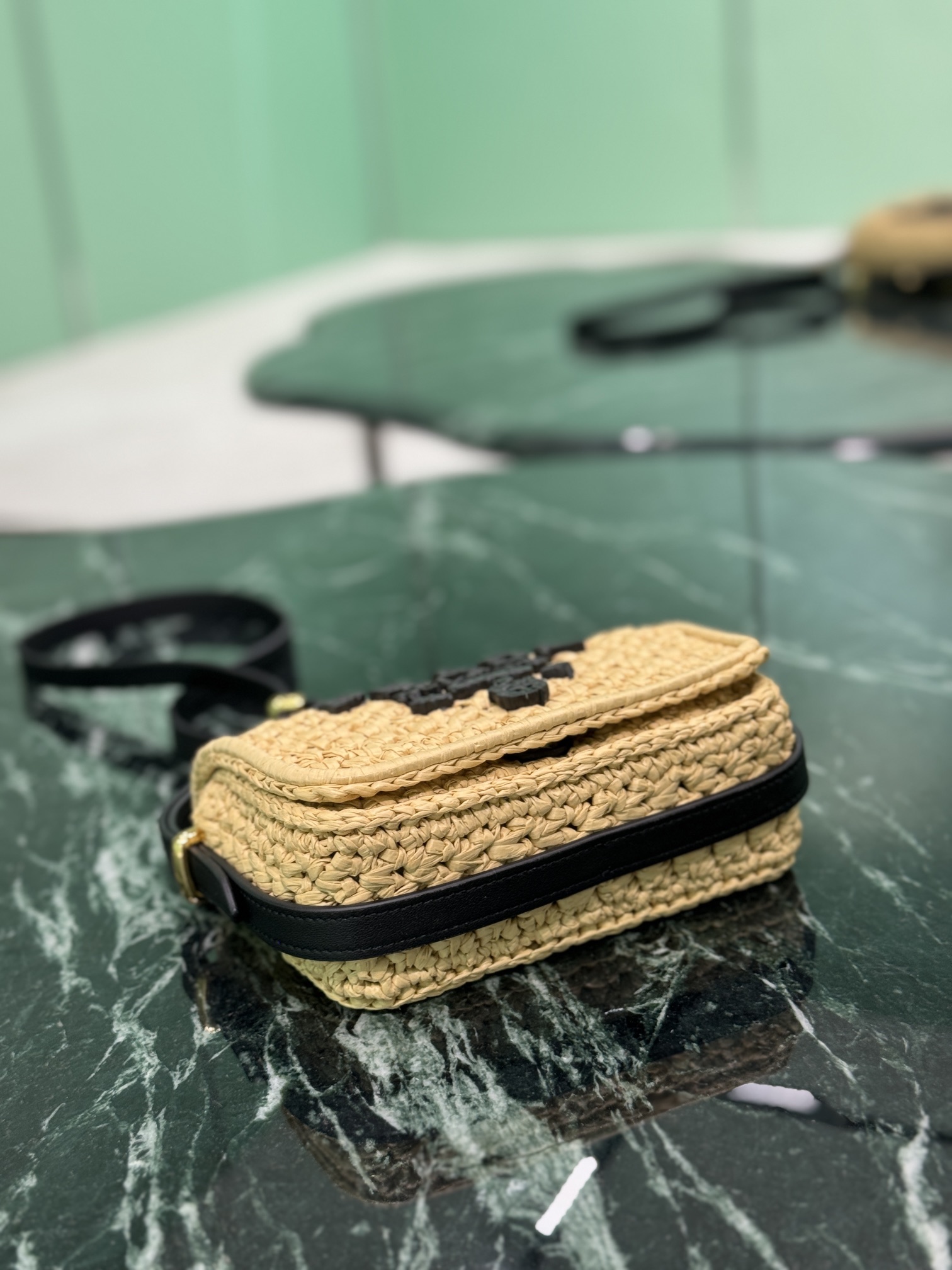 Pra*a woven bag-1bd362-6*12*6cm