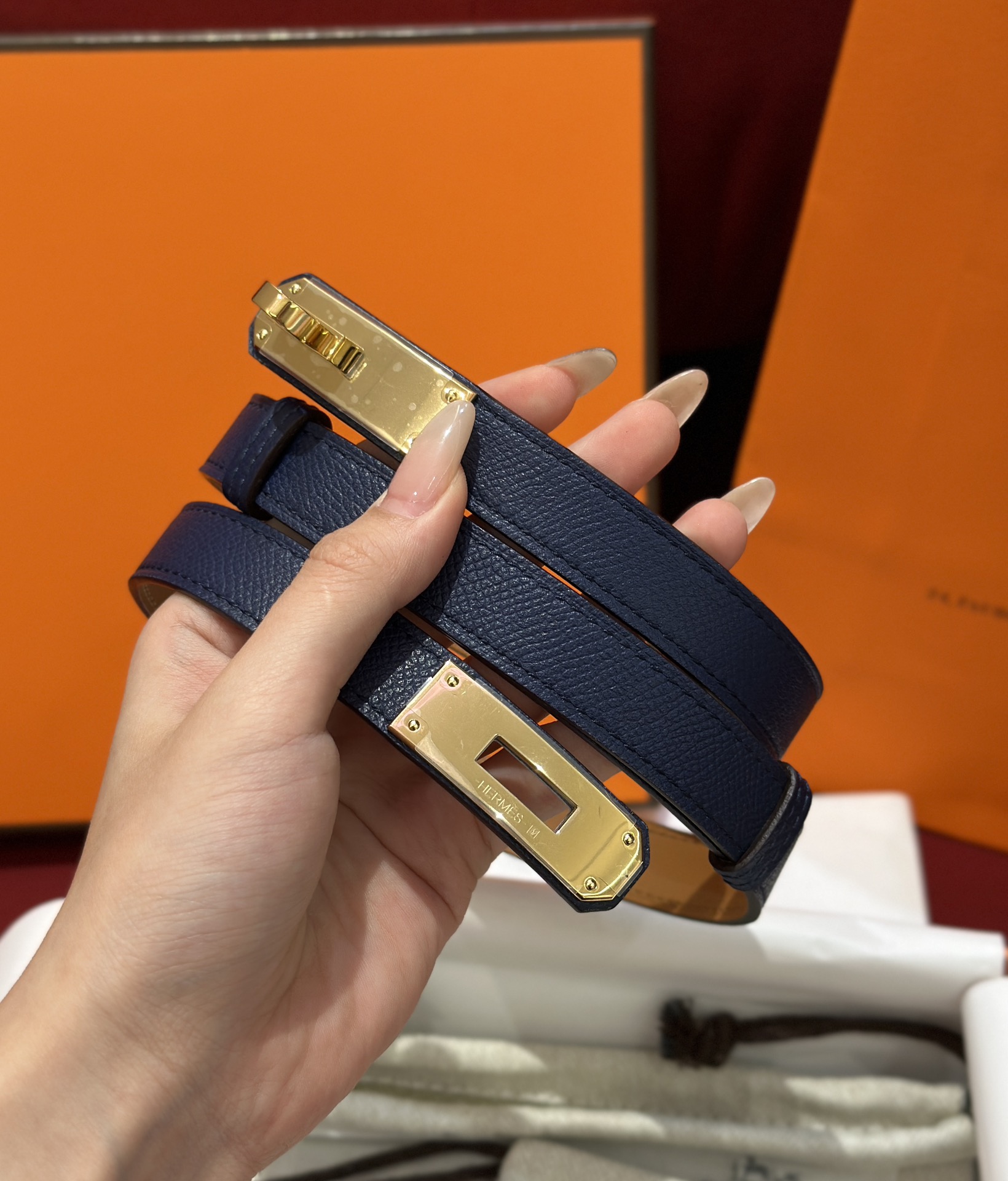 H**mes belt-1.8cm