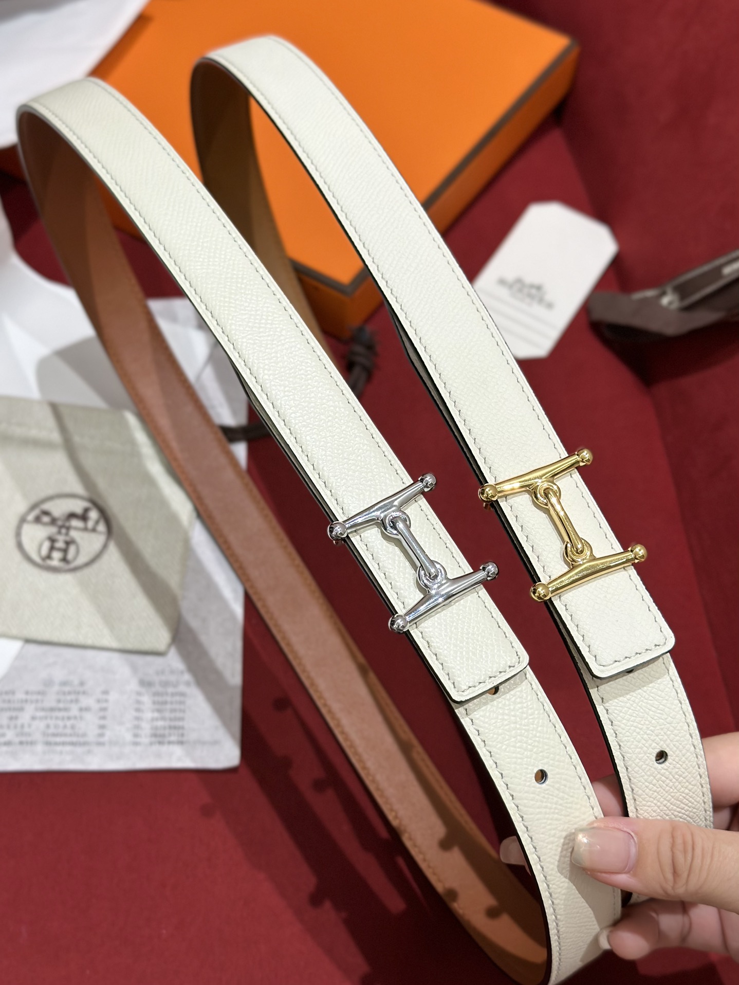 H**mes belt-2.4cm