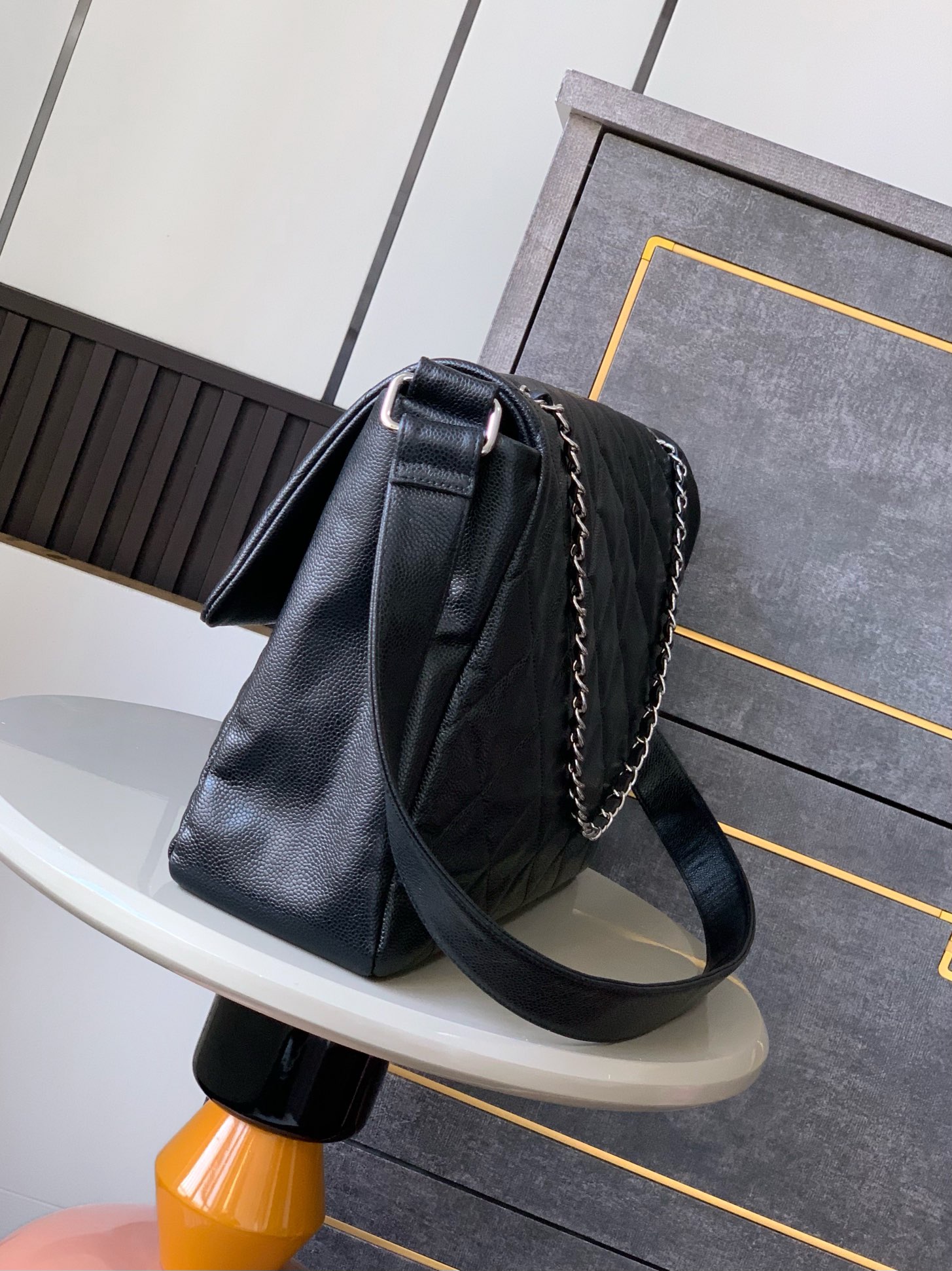 Ch@nel Black Cambon Large Tote-43CM