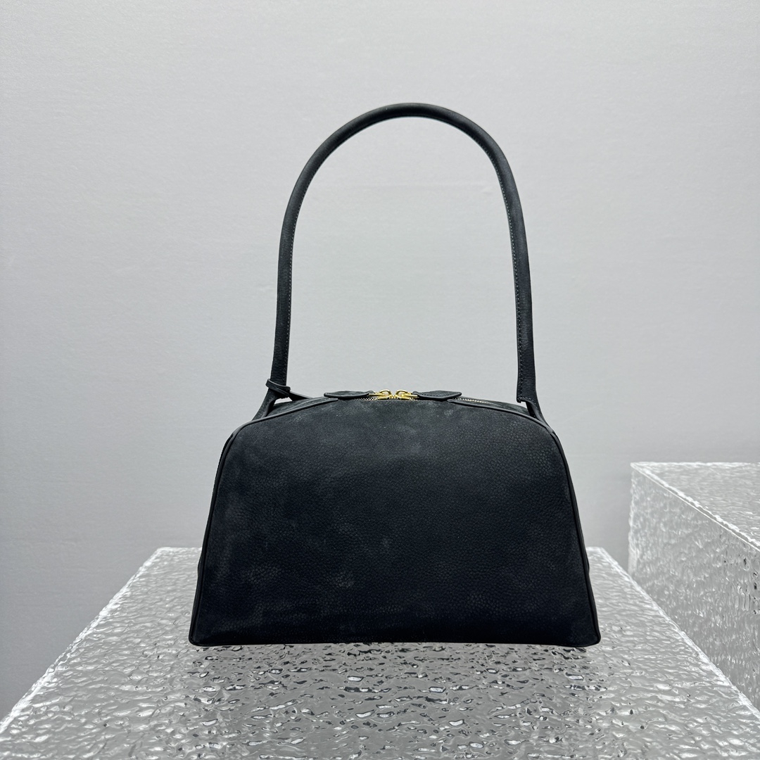 ALAÏA Le Bulldog medium Nubuck Shoulder Bag-32*17*15CM