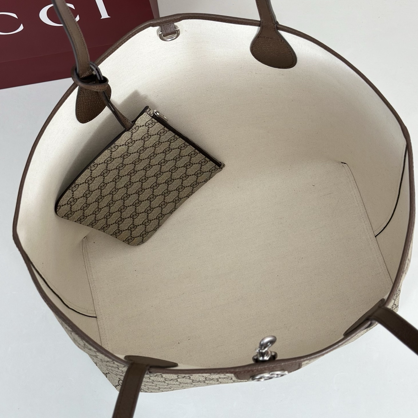 Gv*c*i Brown & Beige Ophidia GG Svp*me Tote -37.5*34.5*22CM