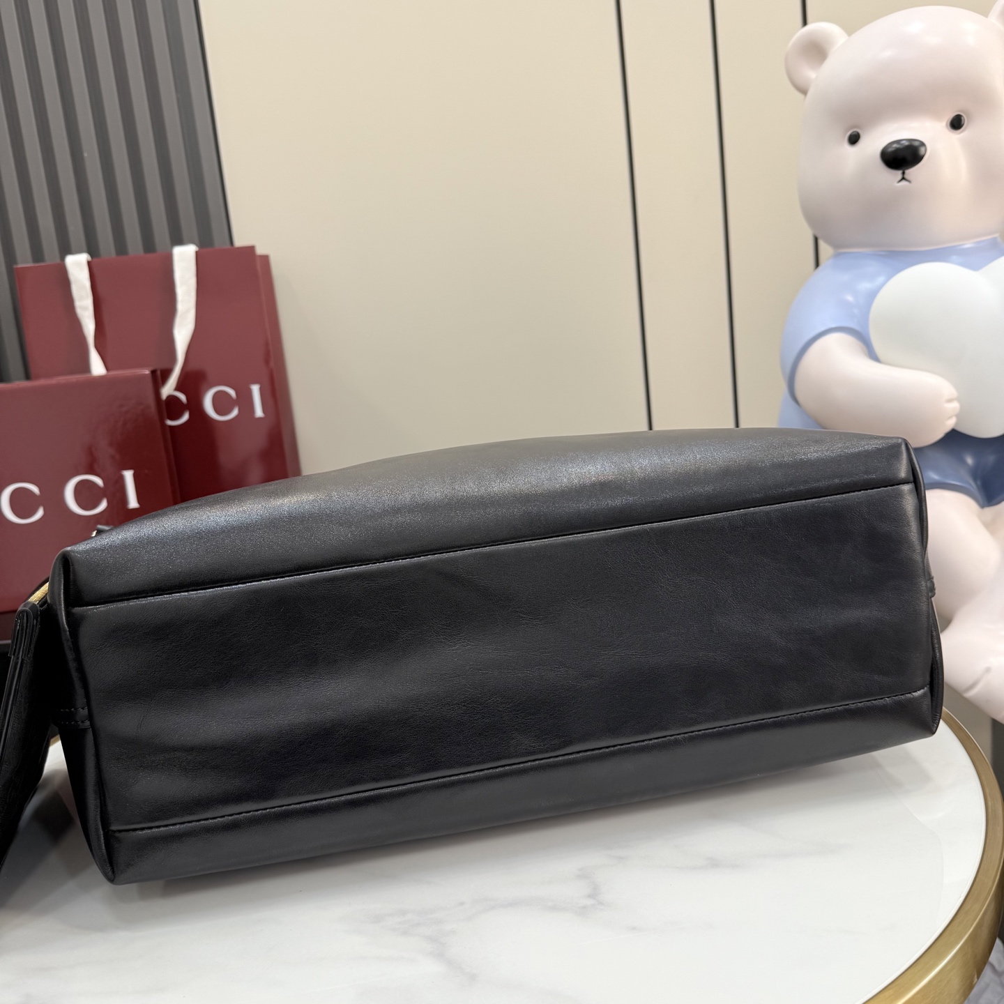 Gv*c*i Giglio Large Tote Bag Brown Leather-42*60*47CM