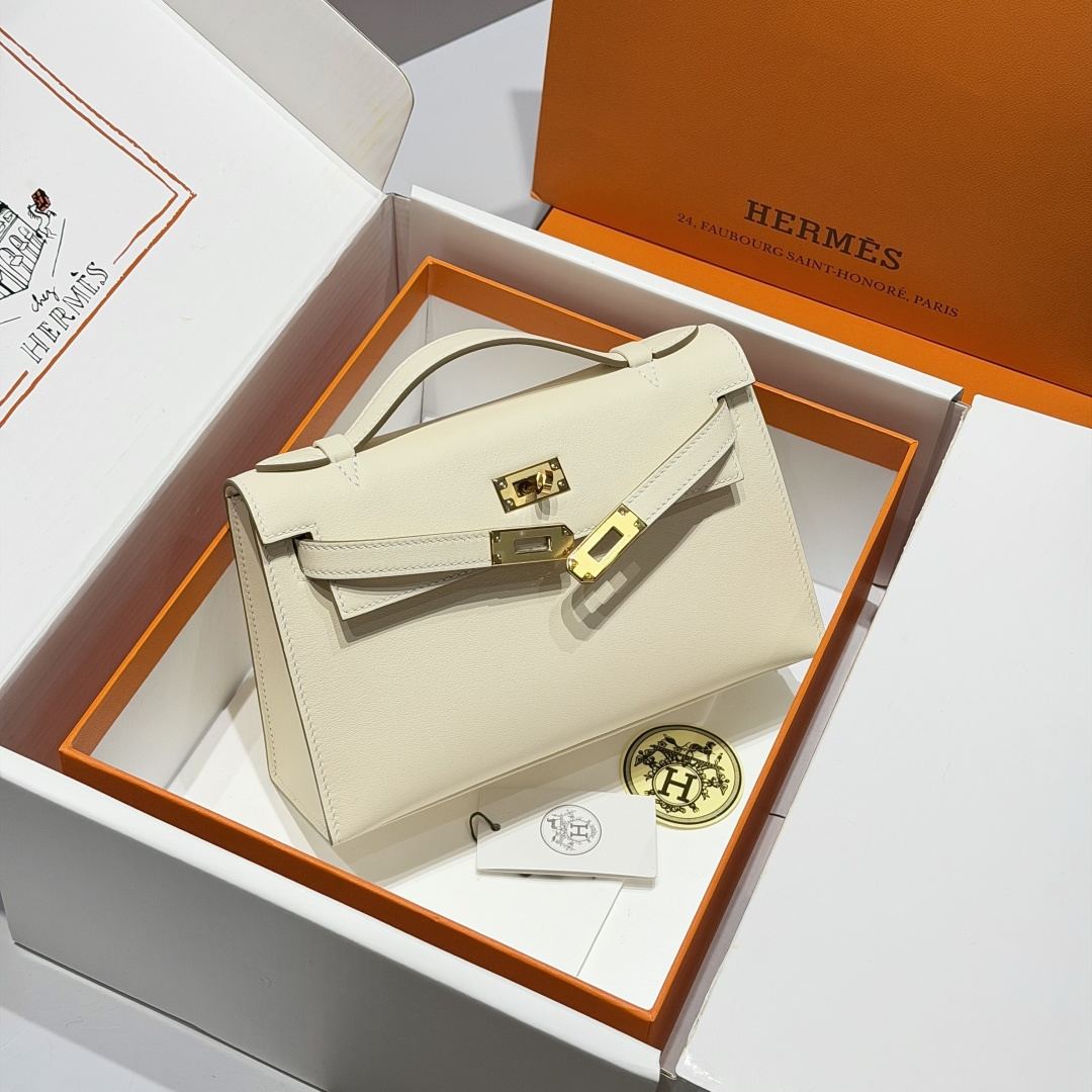H**me5 Mini Kelly Pochette-Swift -22CM