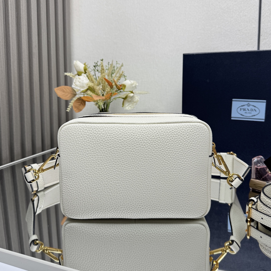 Pra*a Leather Shoulder Bag-1BH082-22*14*8CM
