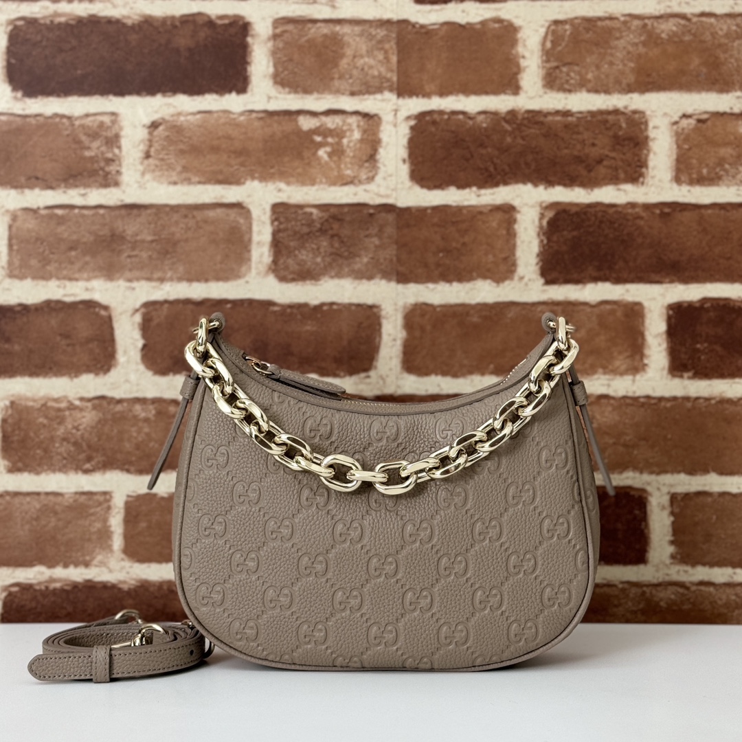 Gv*c* GG Emblem Medium Shoulder Bag-25.5*20CM