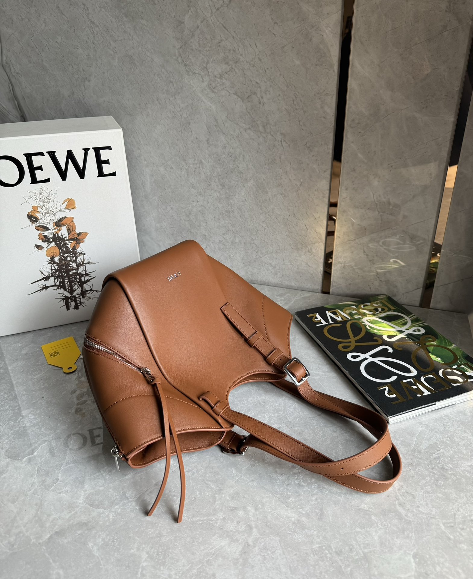 Lowee Hammock Flip Bag In Classic Calfskin-15*22.5*22CM
