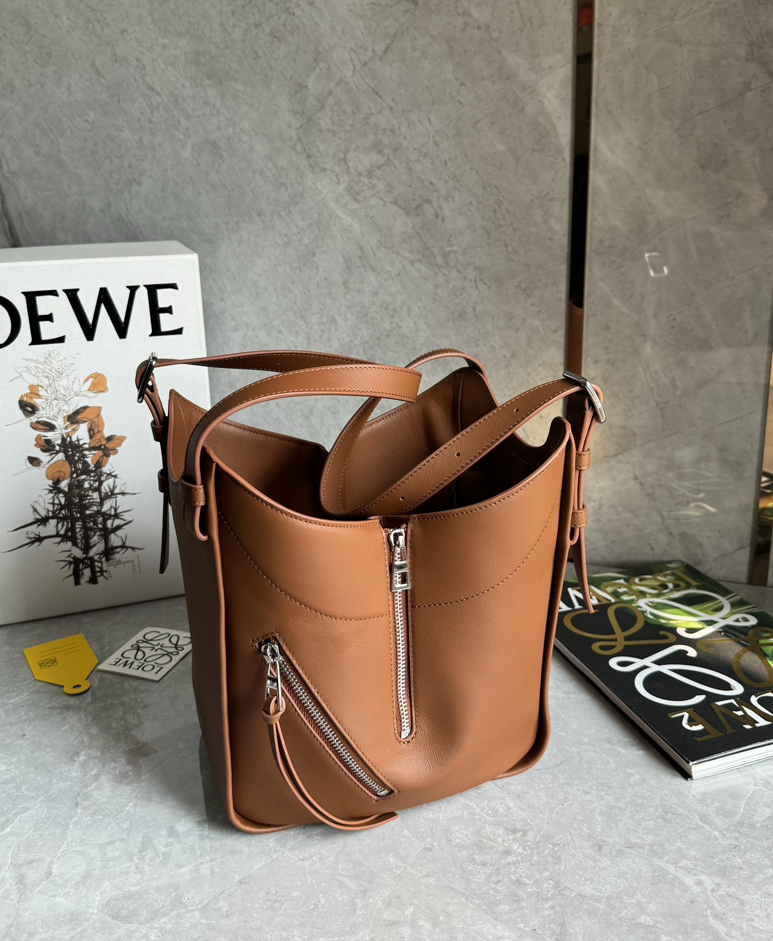 Lowee Hammock Flip Bag In Classic Calfskin-15*22.5*22CM