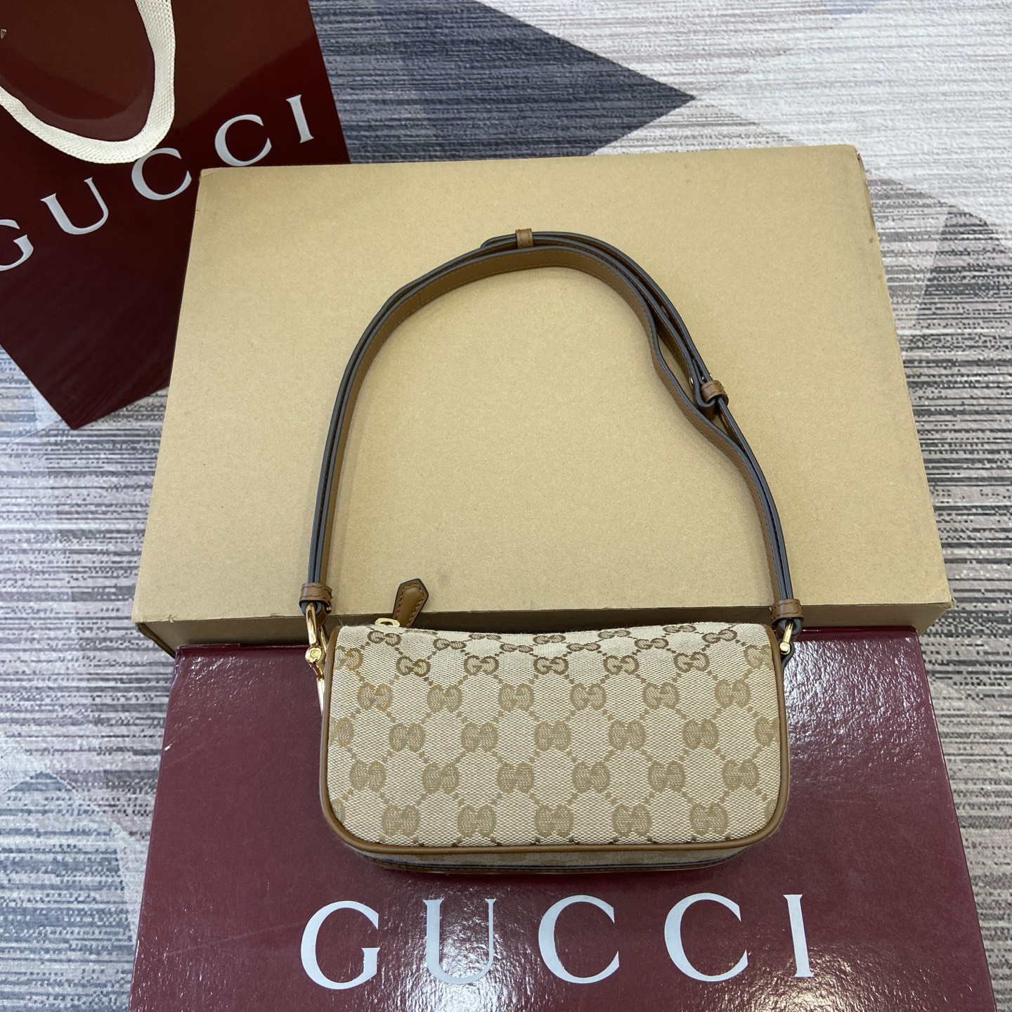 Gvc*1 Half Horsebit Mini Shoulder Bag-19*19.5*9CM