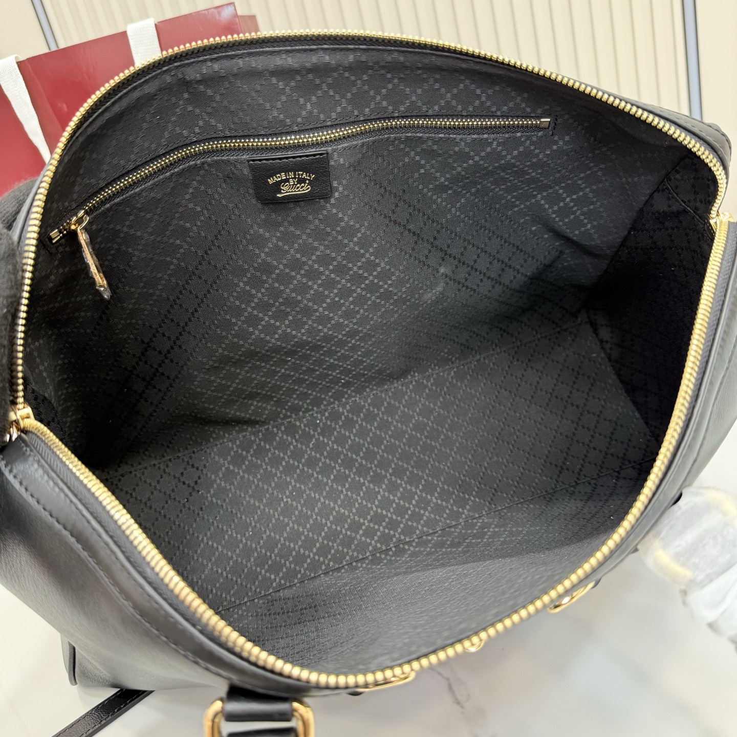 Gv*c* Borsetto Large Boston Bag In Black Leather-38.5*22.5*13CM