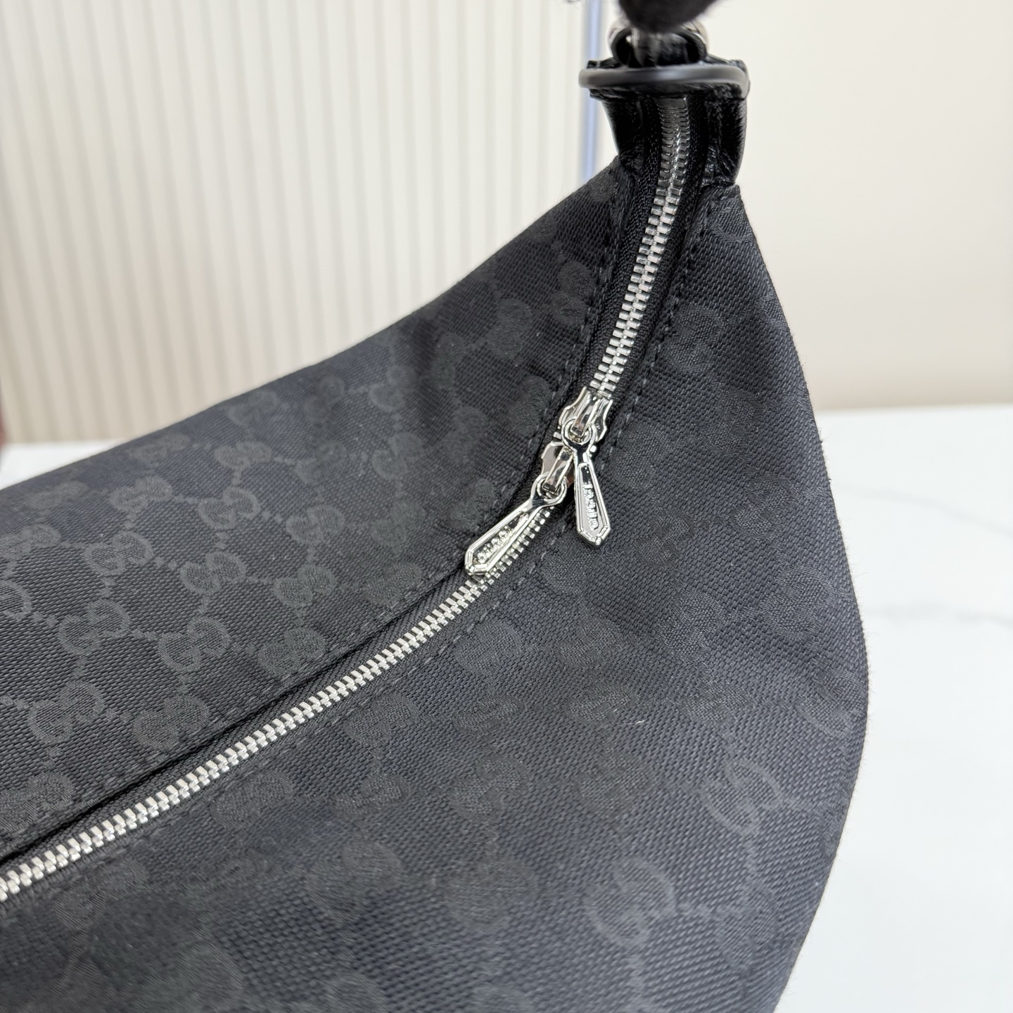 Gv*c* Brera Medium Crossbody Bag In Black Canvas-33*27*15CM