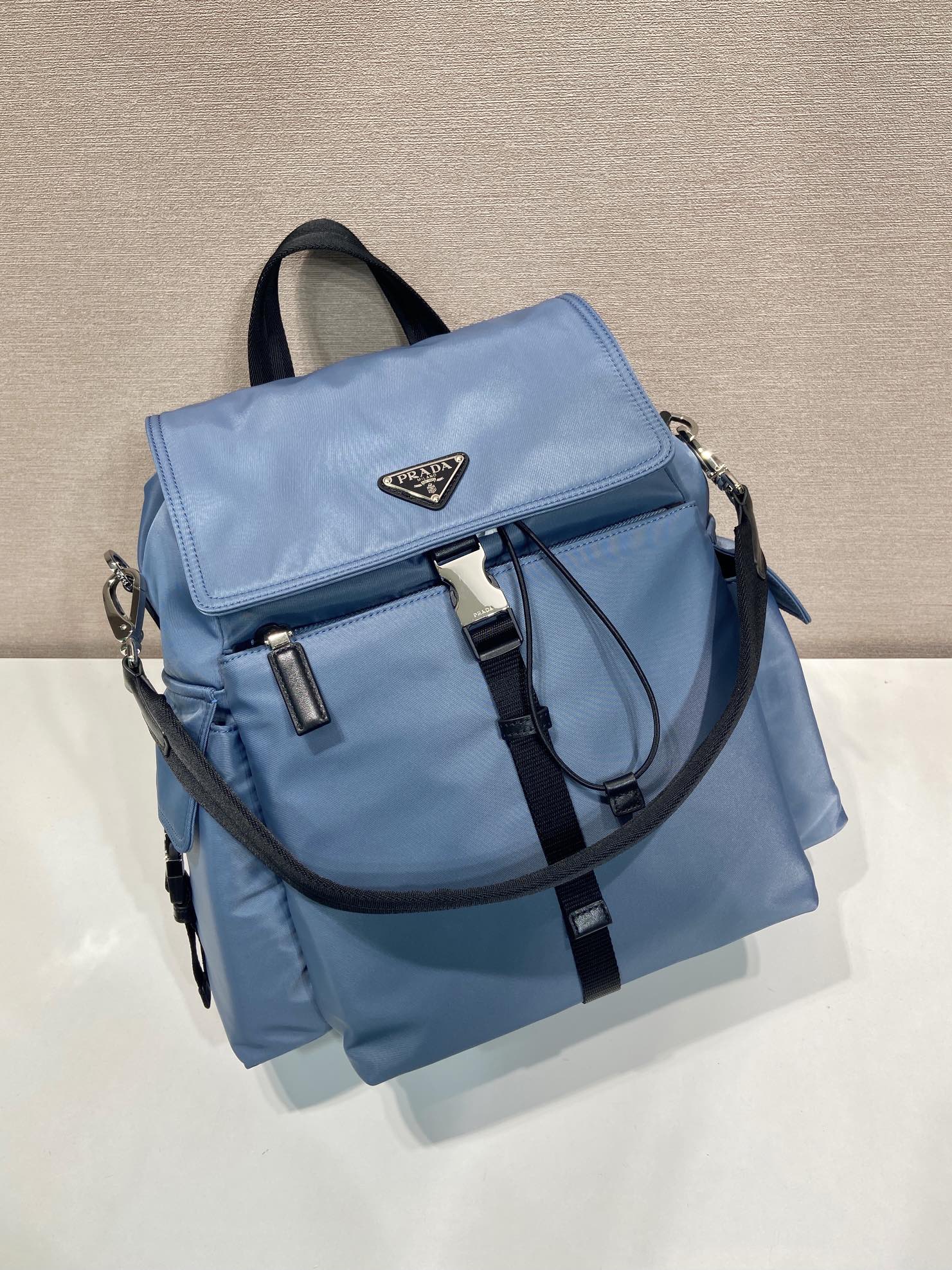 Pra*a Aviation/blau Pra*a Explore Rucksack Aus Re-nylon Backpack-2VZ118-39*37*20CM