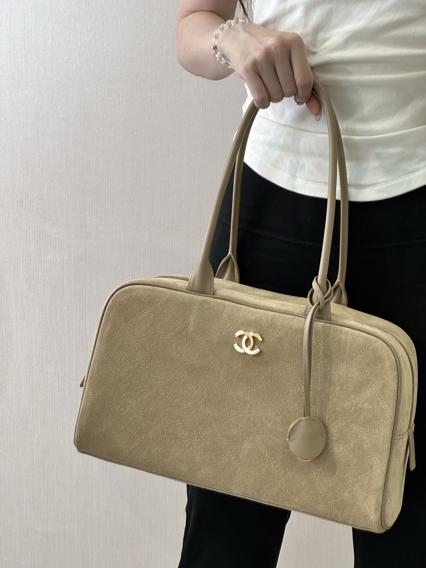 Ch@nel Bowling Bag-19*35.5*12.5CM