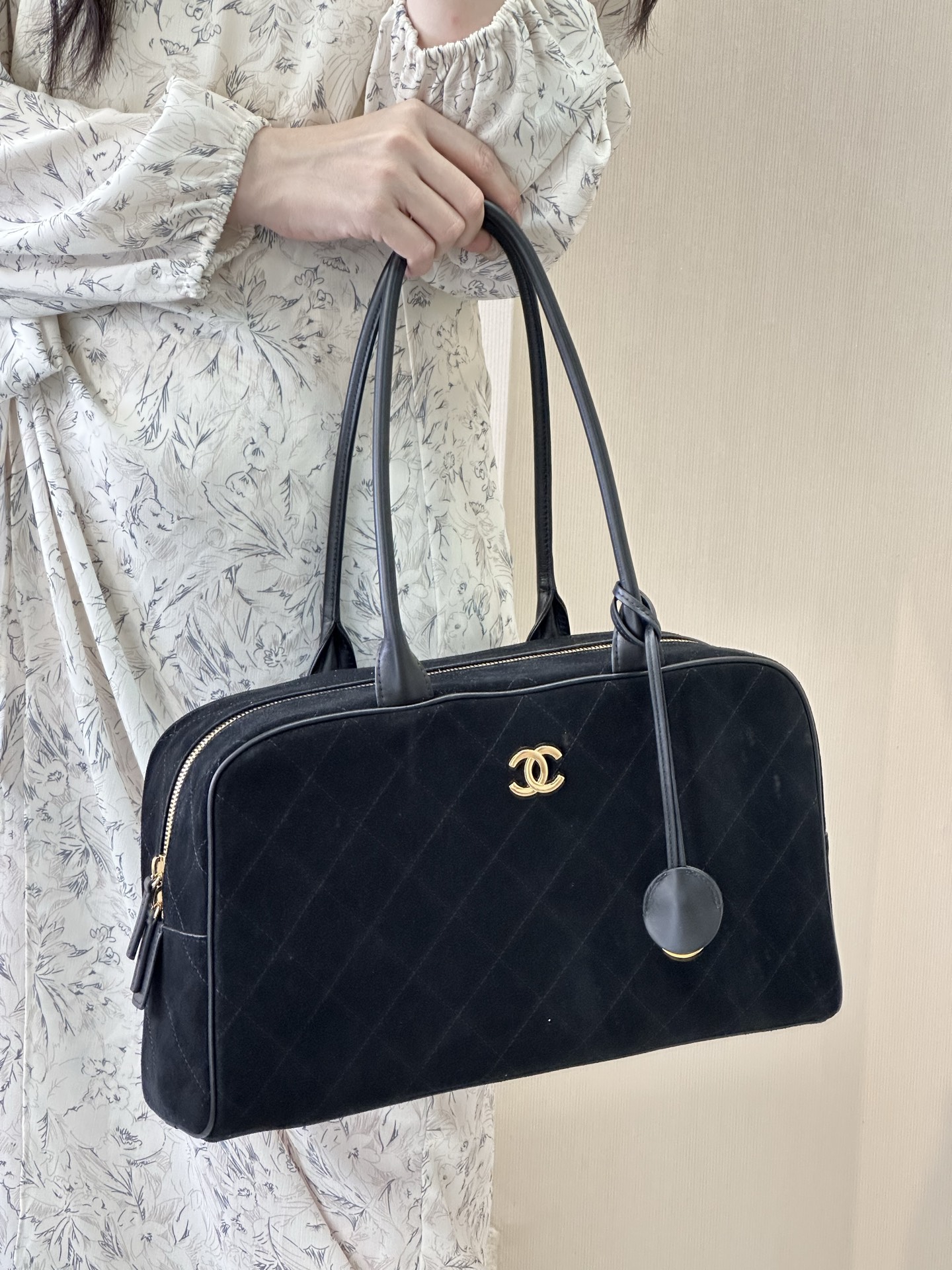 Ch@nel Bowling Bag-19*35.5*12.5CM