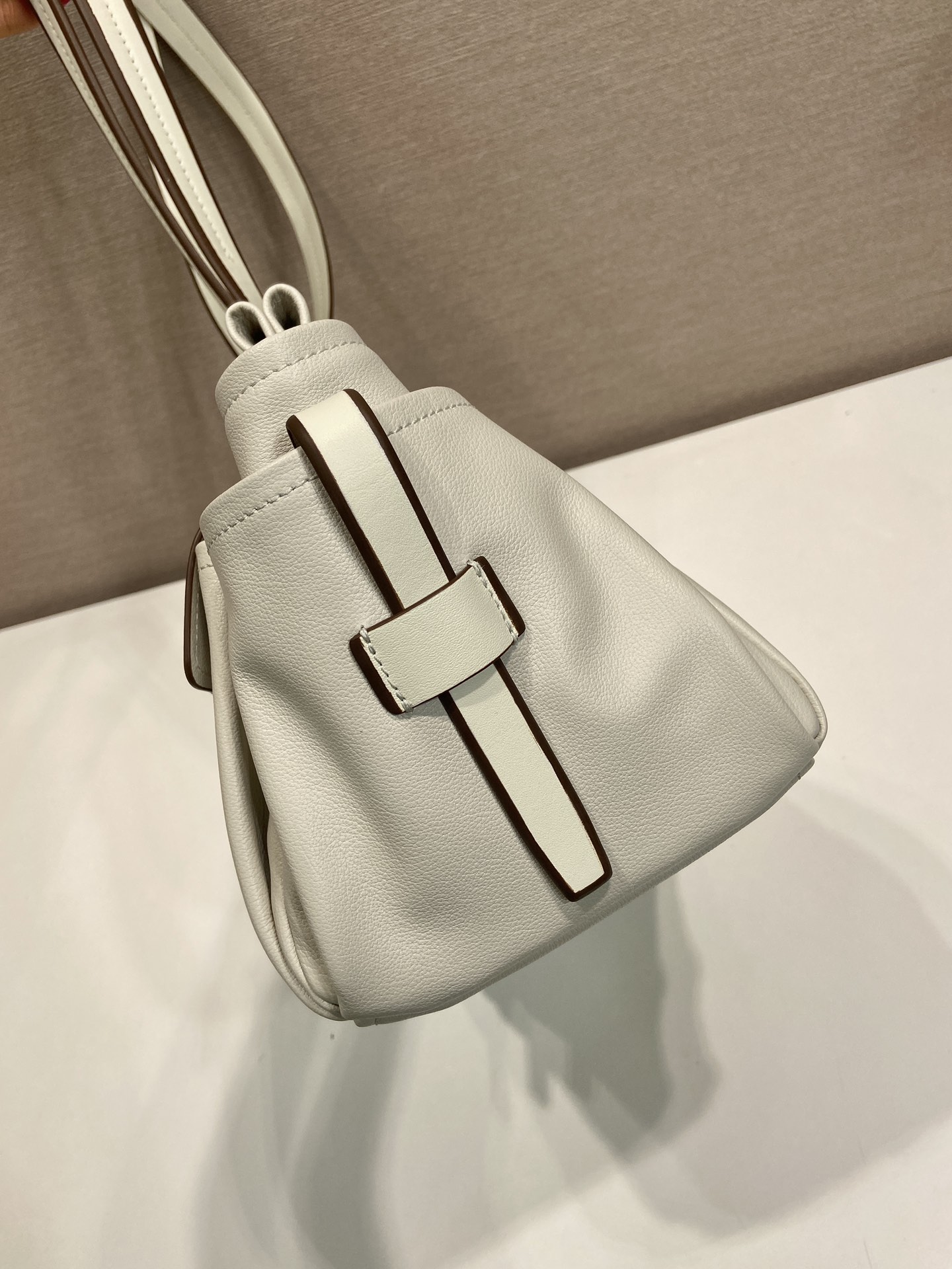 Pra*a Black Pra*a Route Medium Leather Tote Bag-1BG645-30*22*15CM