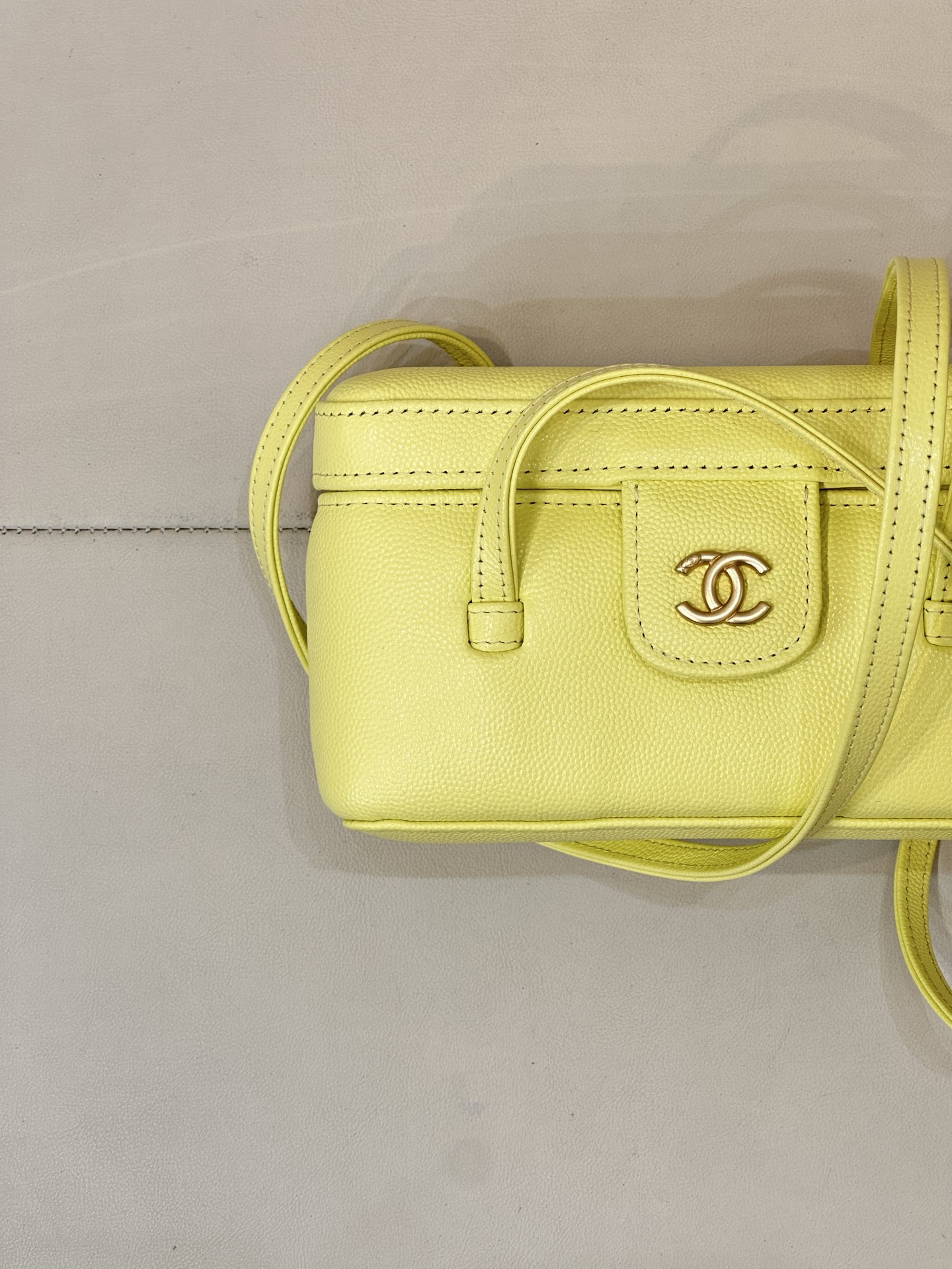 Ch@nel Long Vanity With Leather Strap-19CM
