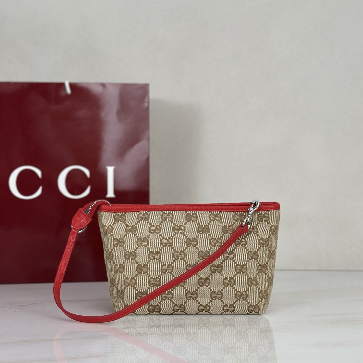 Gv*c*GG Monogram Bag-17*10*12.5CM