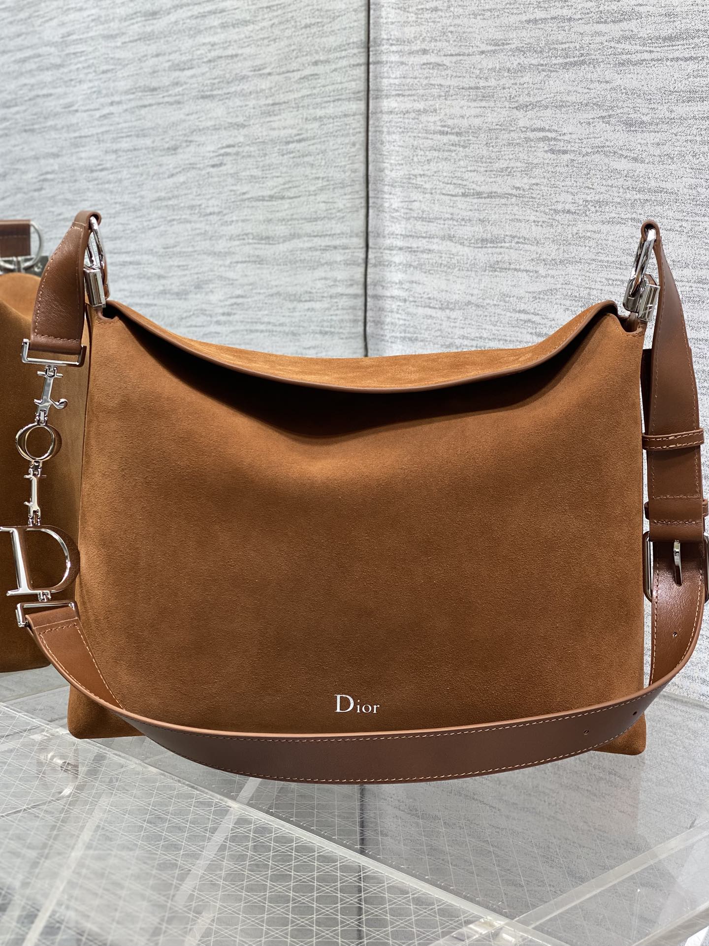 Diro 2026ss Chrustian Hobo Bag(Silver)-28*24*8CM/33*27*9CM/39*29*11CM