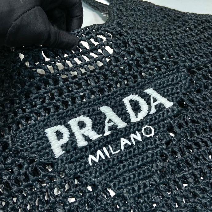 Pra*a Raffia Hobo -Handbags-1BG424-39*34*53CM