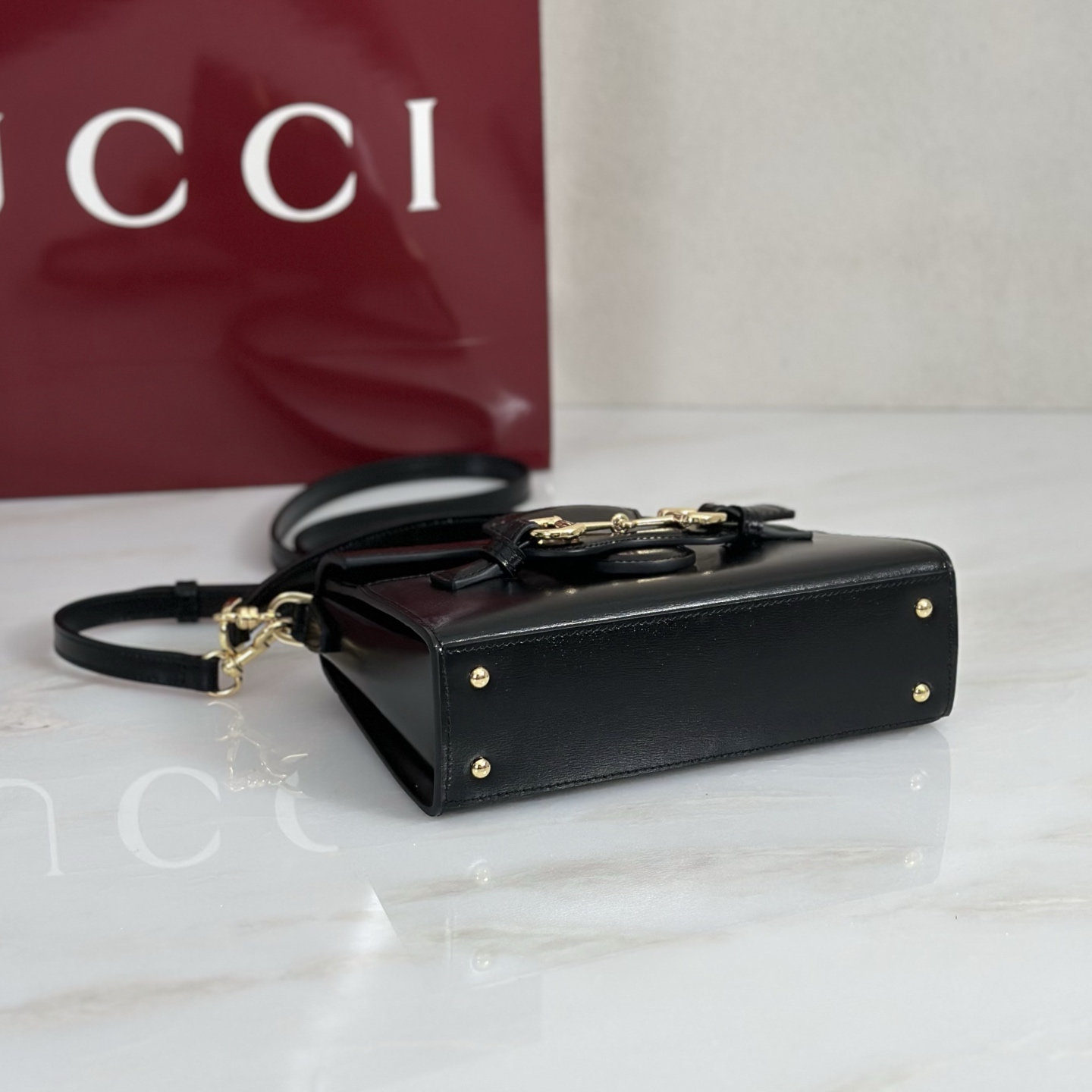 Guc*ci Horsebit Duomo Small Top Handle Bag-20*13.5*6CM