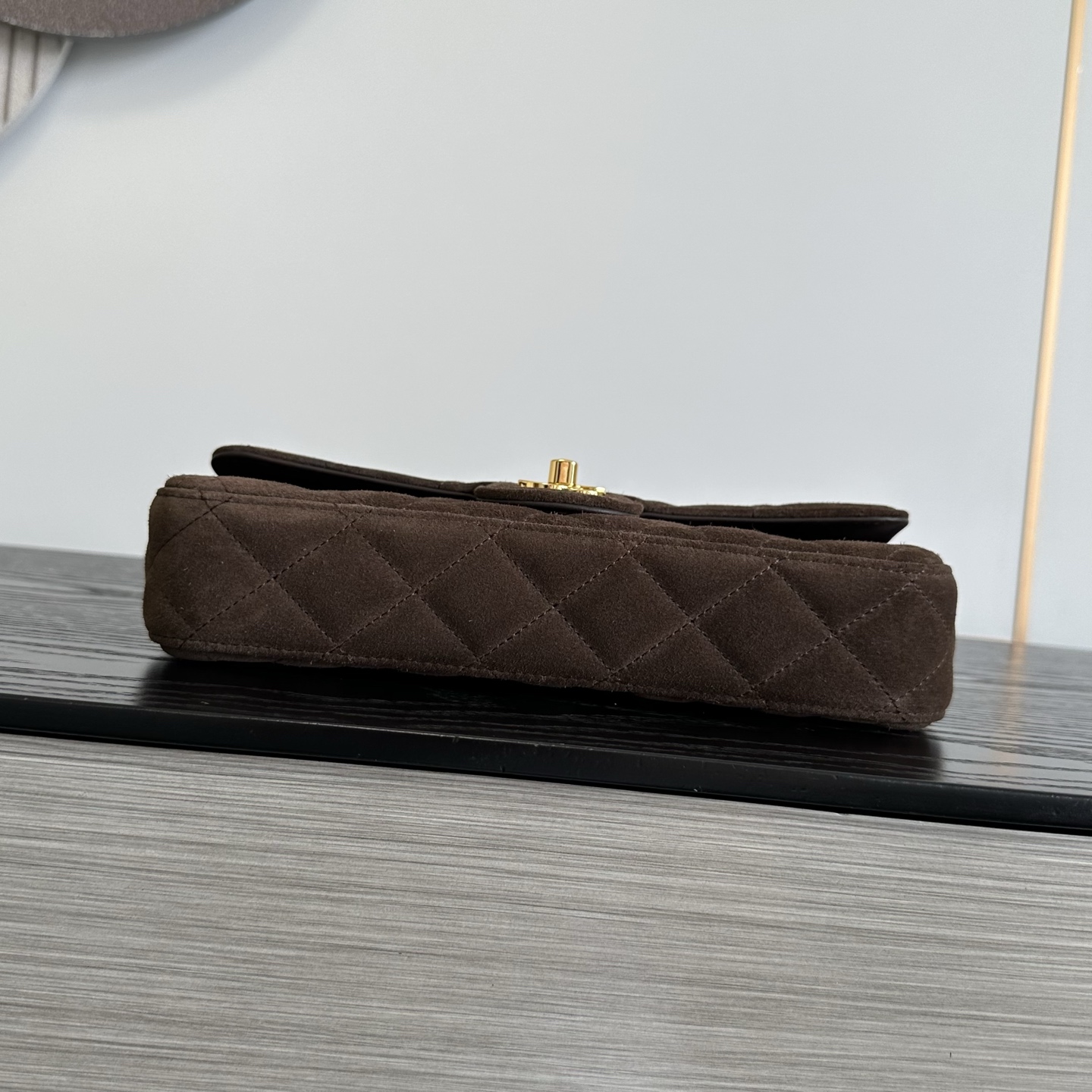 Ch@nel Suede Flap Shoulder Bag-10X25X5CM