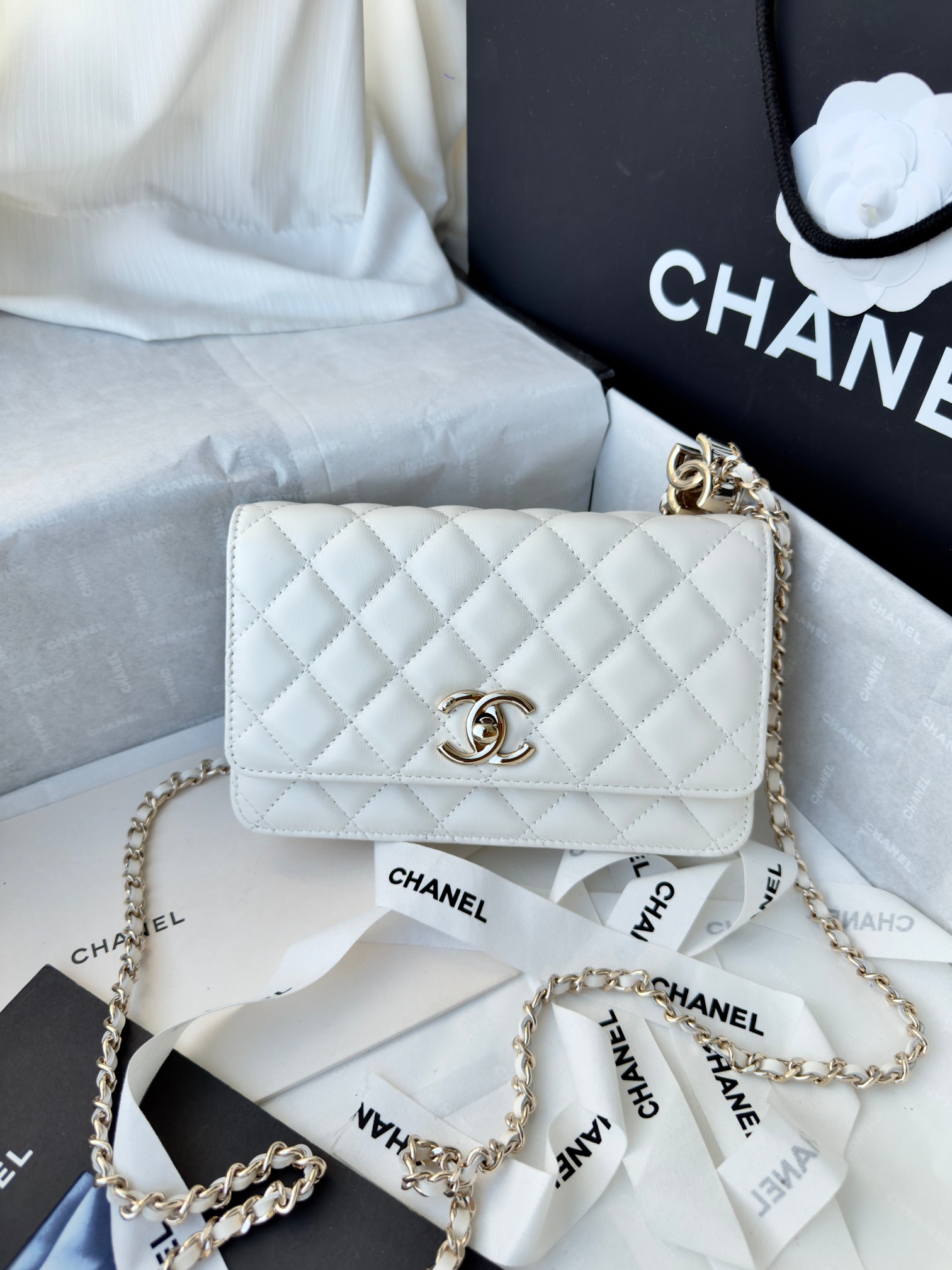 Ch@nel CC Wallet on Chain (WOC) Bag-19*12*3.5CM