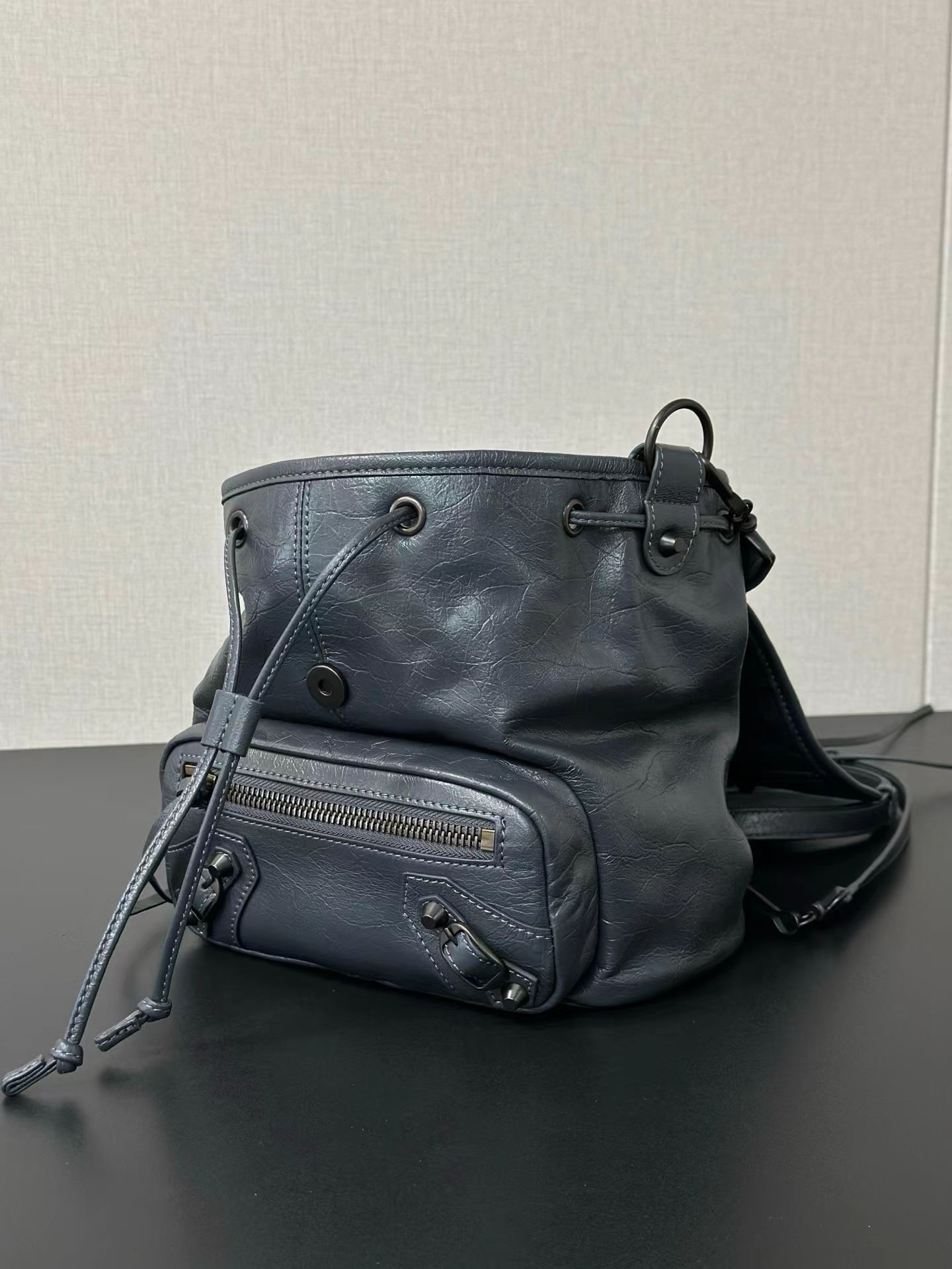 Balen*ciaga Le City Backpack Mini - Black-23.5*11*25CM
