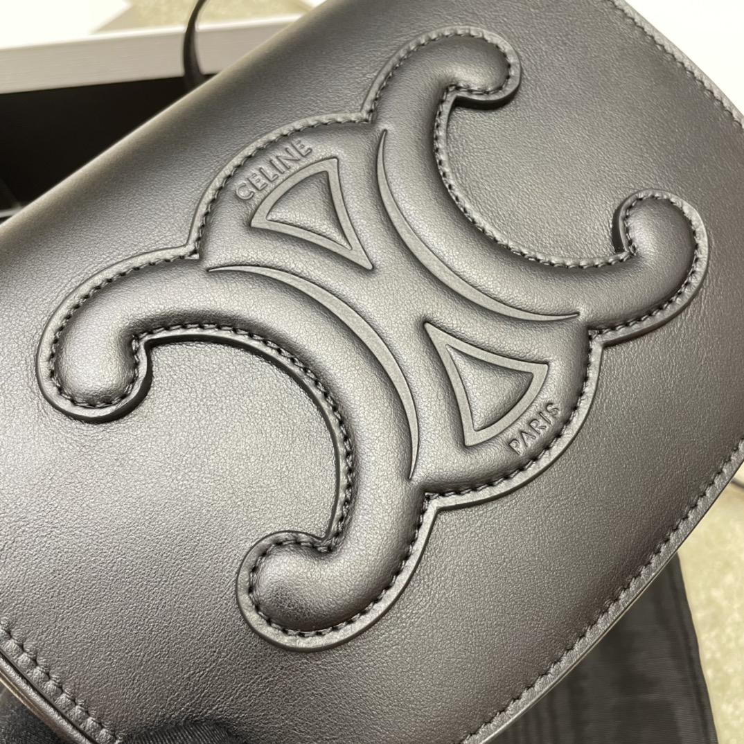 Ce**e folco cuir triomphe bag-18.5*15*7cm